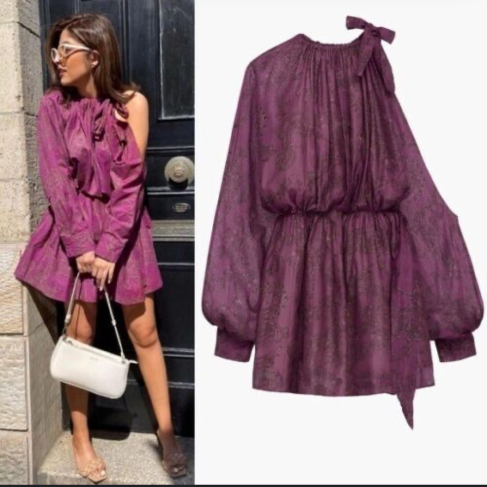 ZARA limited edition long sleeve mini dress - Picture 6 of 16